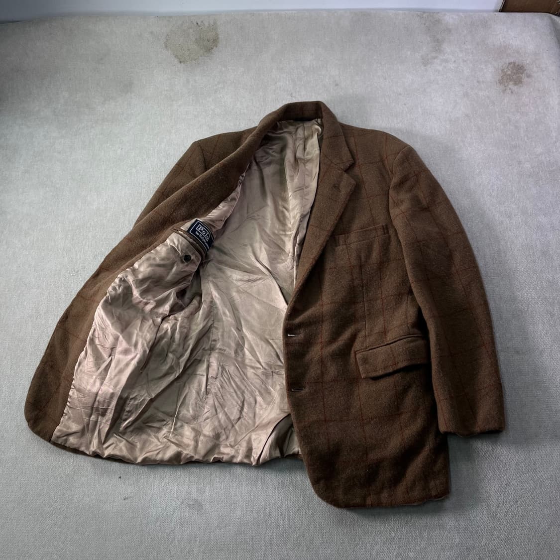 100 폴로랄프로렌 90s 울 체크 블레이저 자켓 상품이미지3