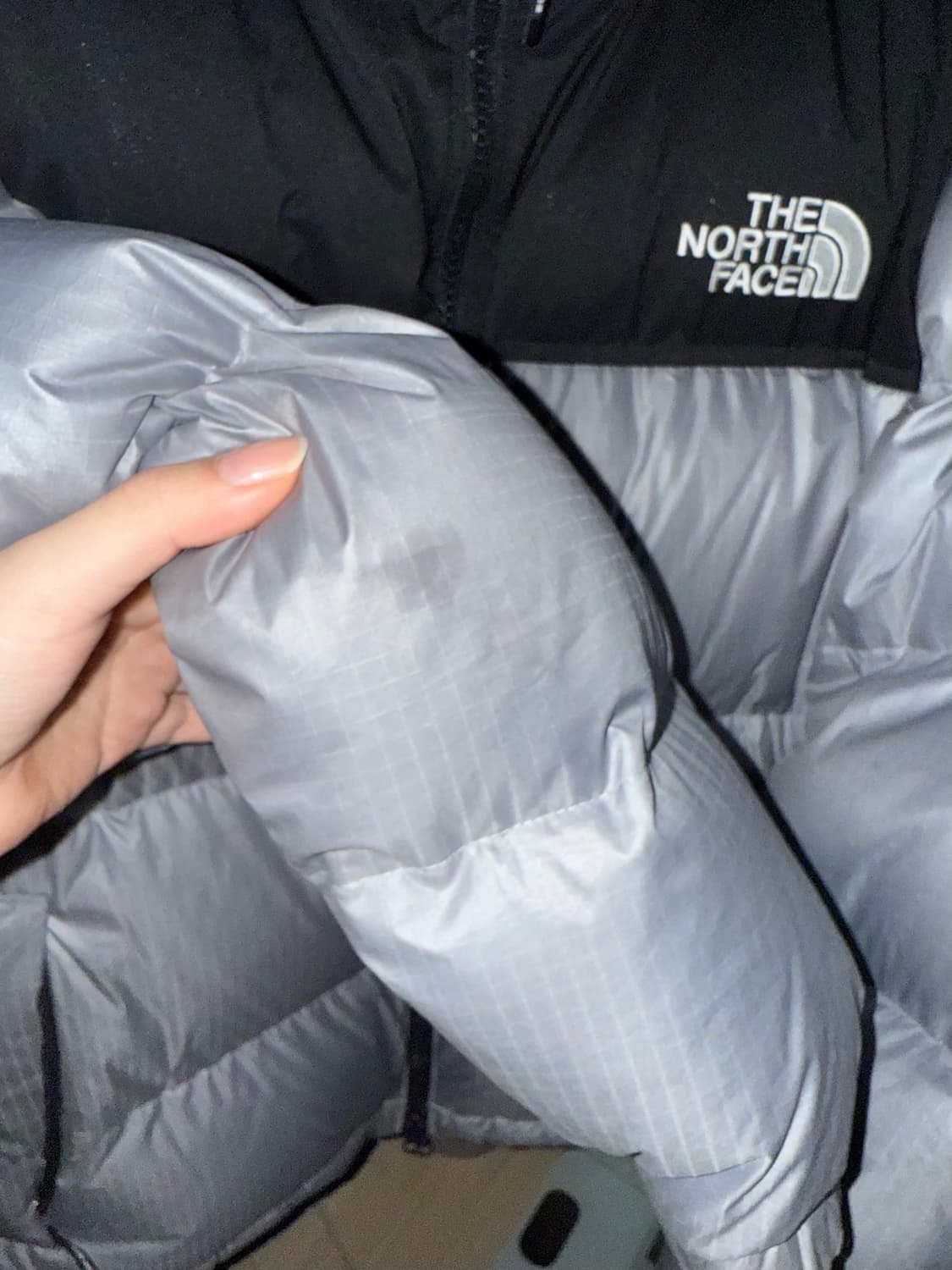 노스페이스 화이트 라벨 눕시 패딩 XL 헤더 그레이 상품이미지6