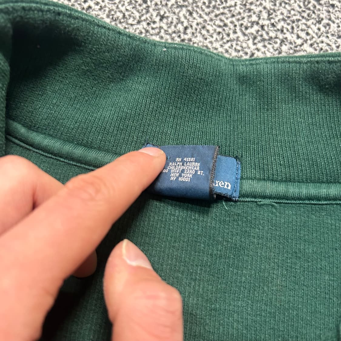 폴로 (POLO RalphLauren)그린 코튼 반집업 니트 상품이미지5