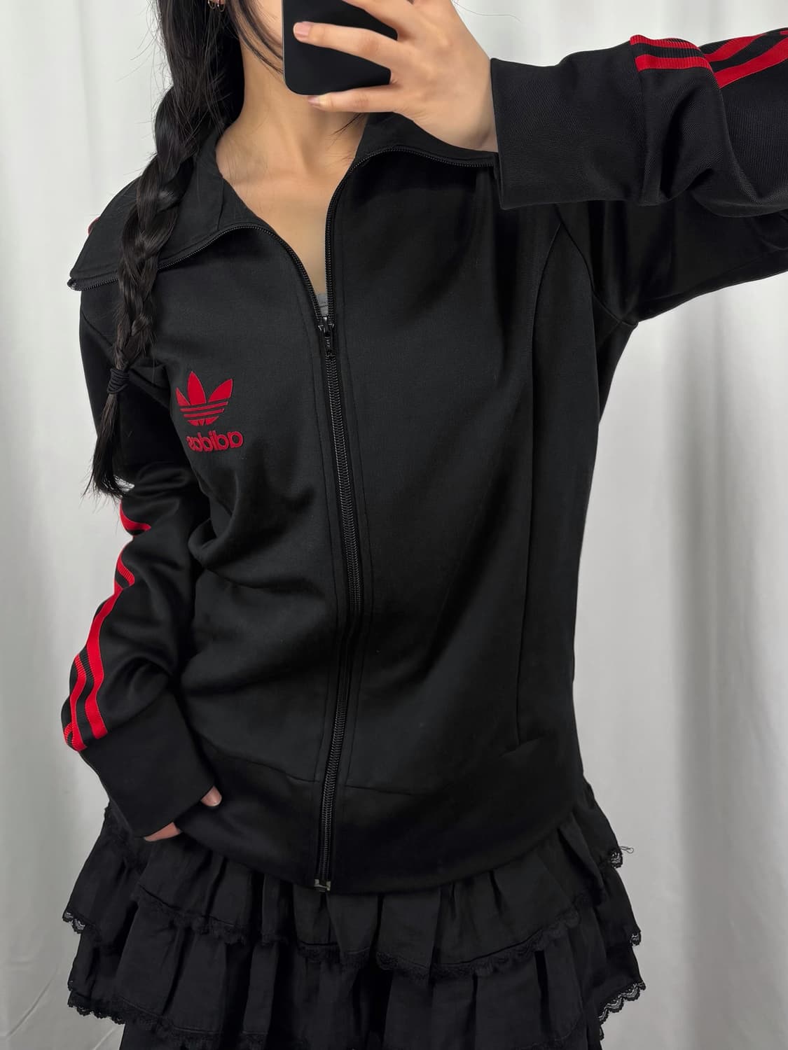 아디다스 블랙 레드 유로파 트랙탑 져지 상품이미지2