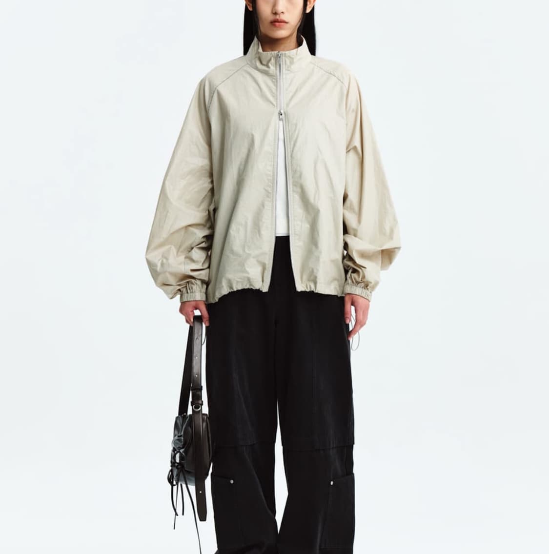 (OS)마뗑킴 22AW 코팅 점퍼 아이보리 상품이미지2