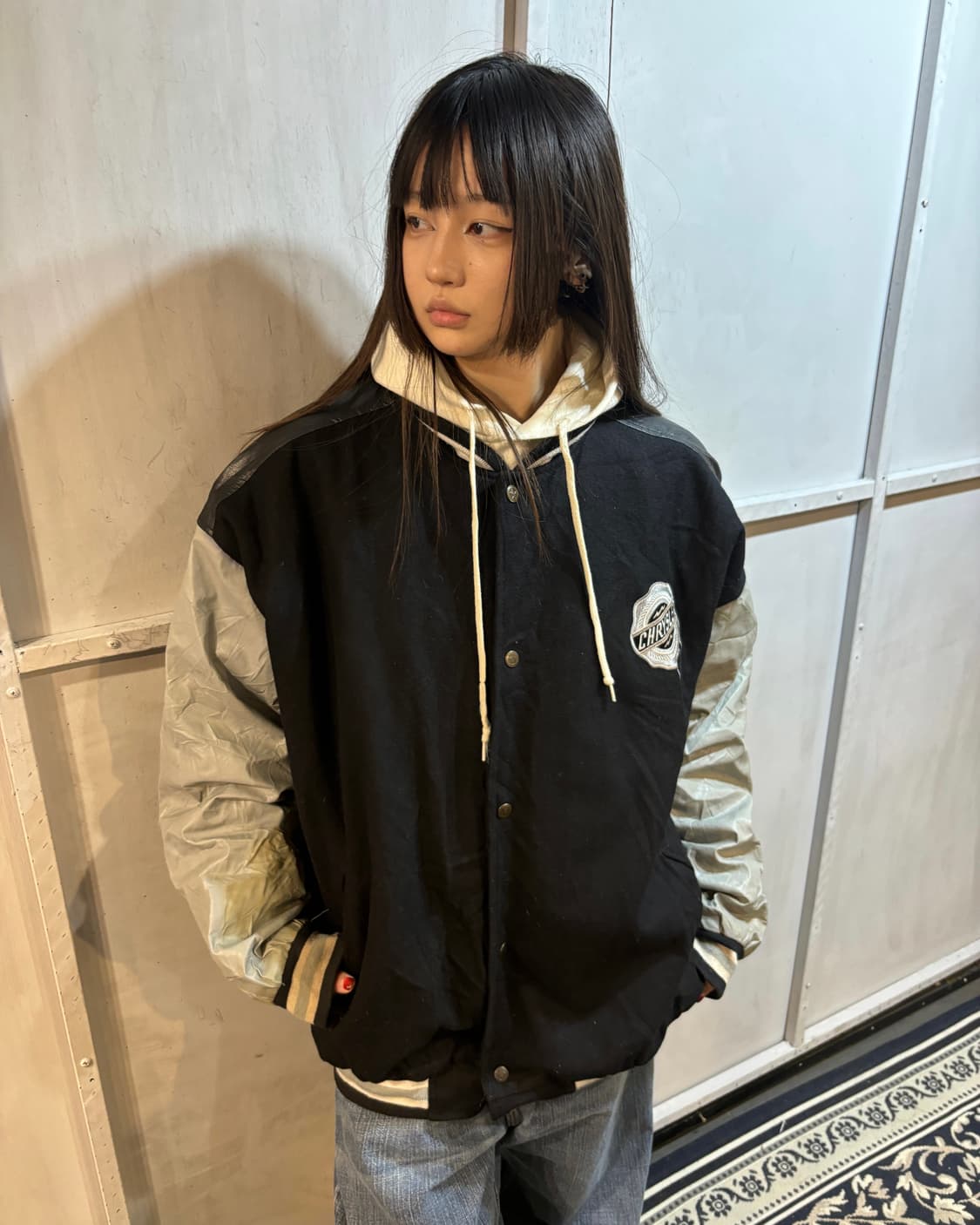 90s Vintage Chrysler Hooded Varsity jk  상품이미지1