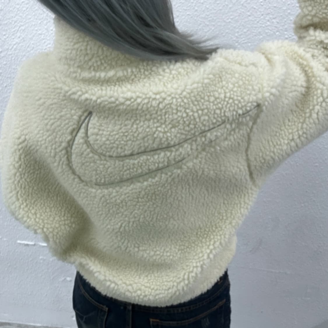 나이키 아이보리 뽀글이 자켓 L 상품이미지2