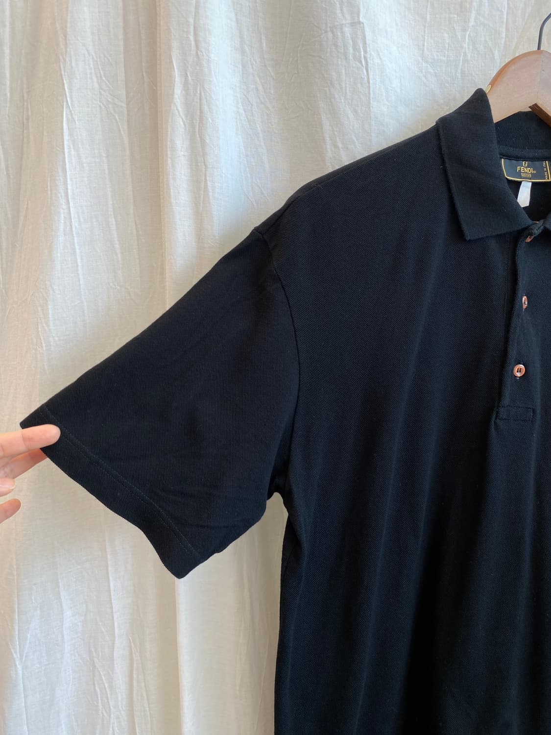 FENDI 블랙 피케 셔츠(MEN L) 상품이미지6
