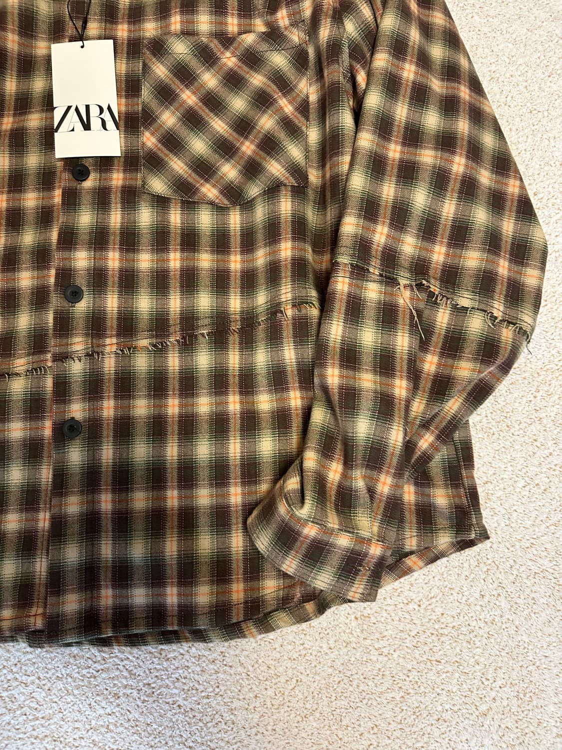 자라 체크셔츠 M 상품이미지2