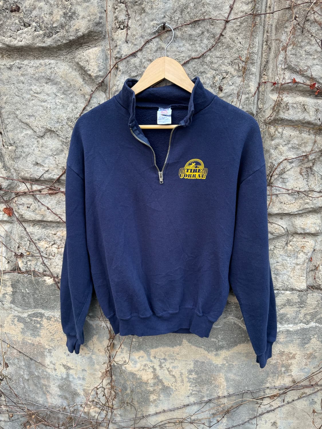 00s 저지스 러셀 하프집업 빈티지 프린팅 웜업 스웻 셔츠 맨투맨 상품이미지1