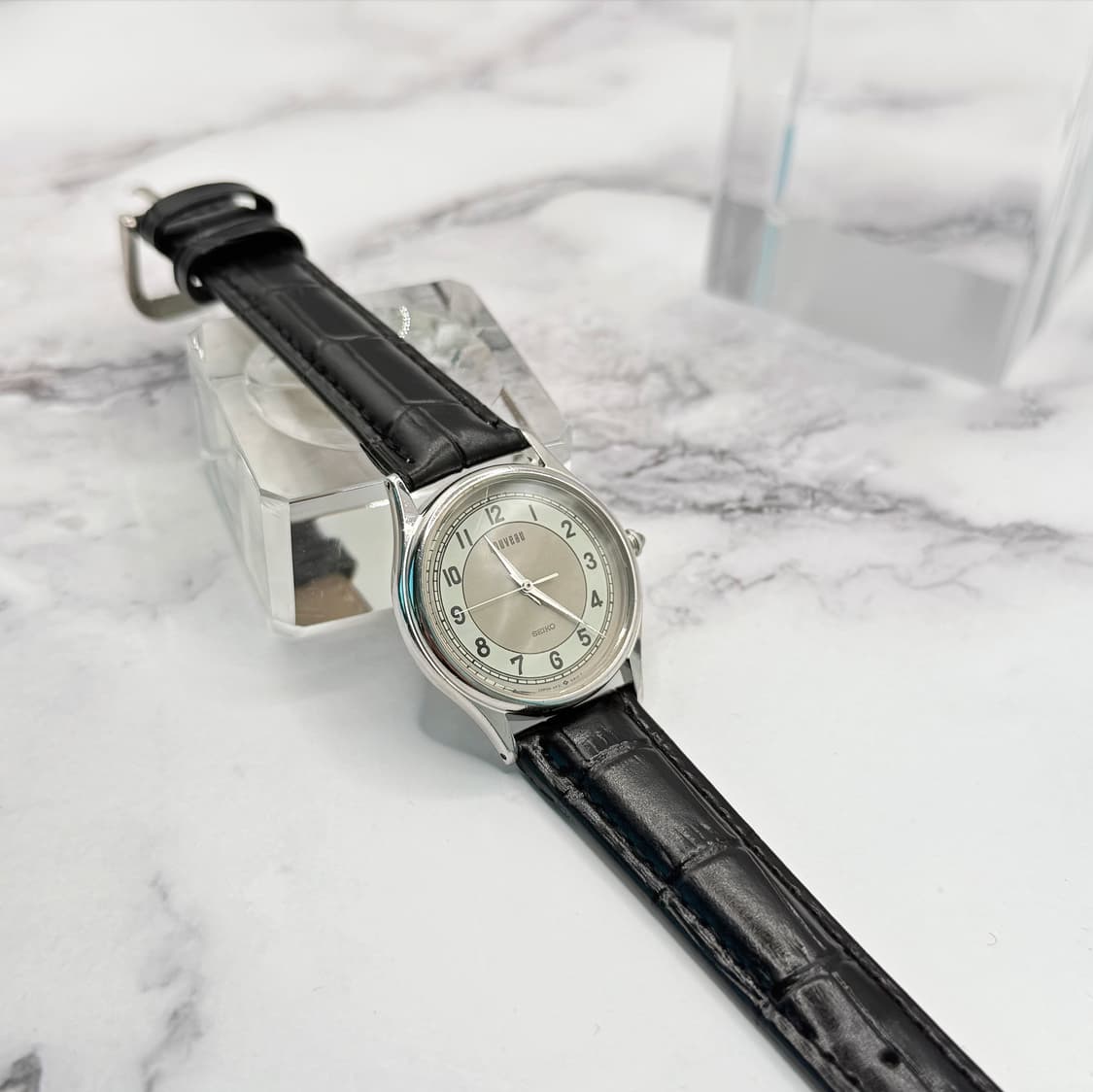 80s90s 빈티지 세이코 누보 아트 실버 라운드 워치 상품이미지7