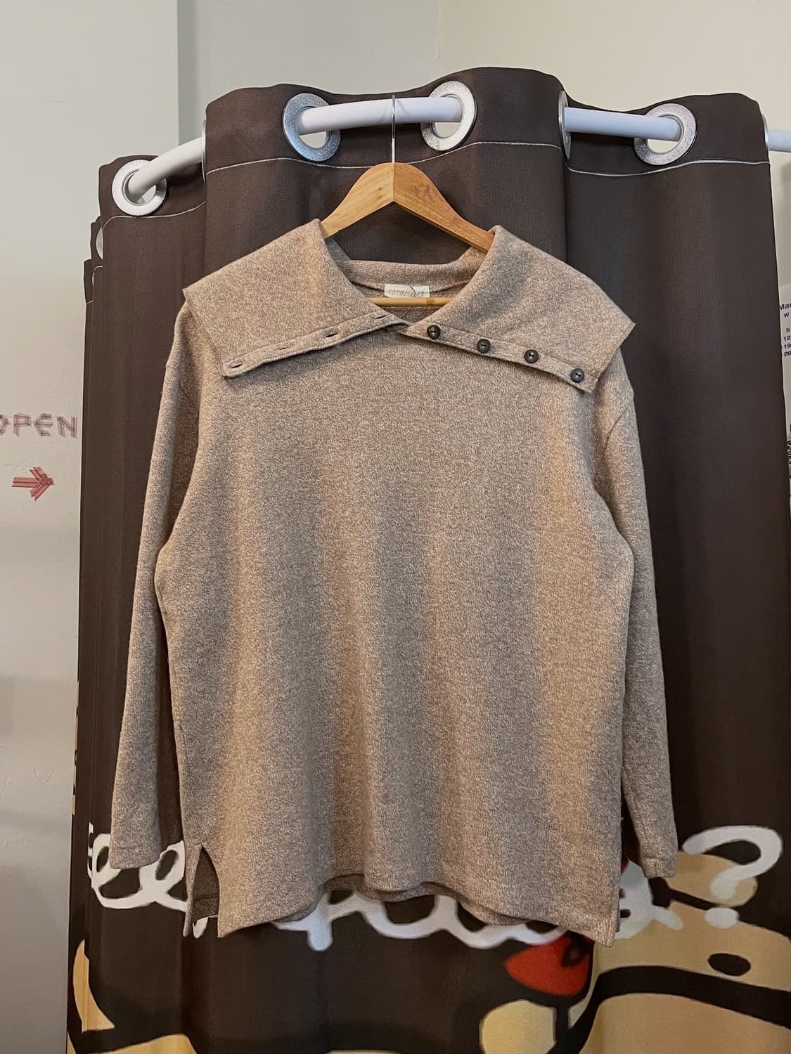 버튼 플랩카라 니트 [무배] 상품이미지5