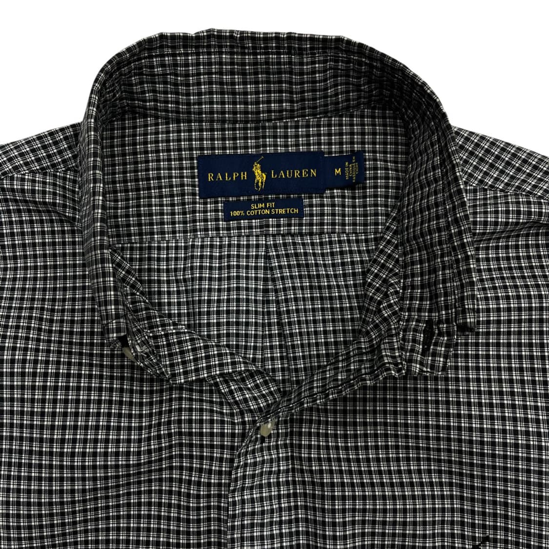 폴로 랄프로렌 블랙포니 블랙 체크 셔츠 M 상품이미지5
