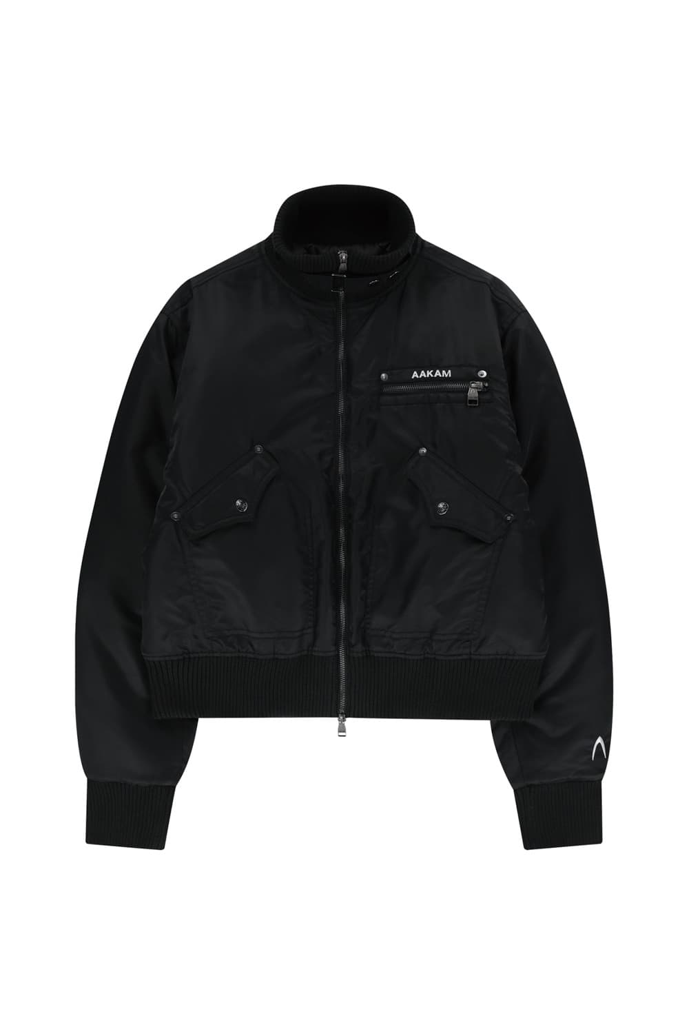 High-Neck Bomber Jacket (Black) 2사이즈 구함 상품이미지1