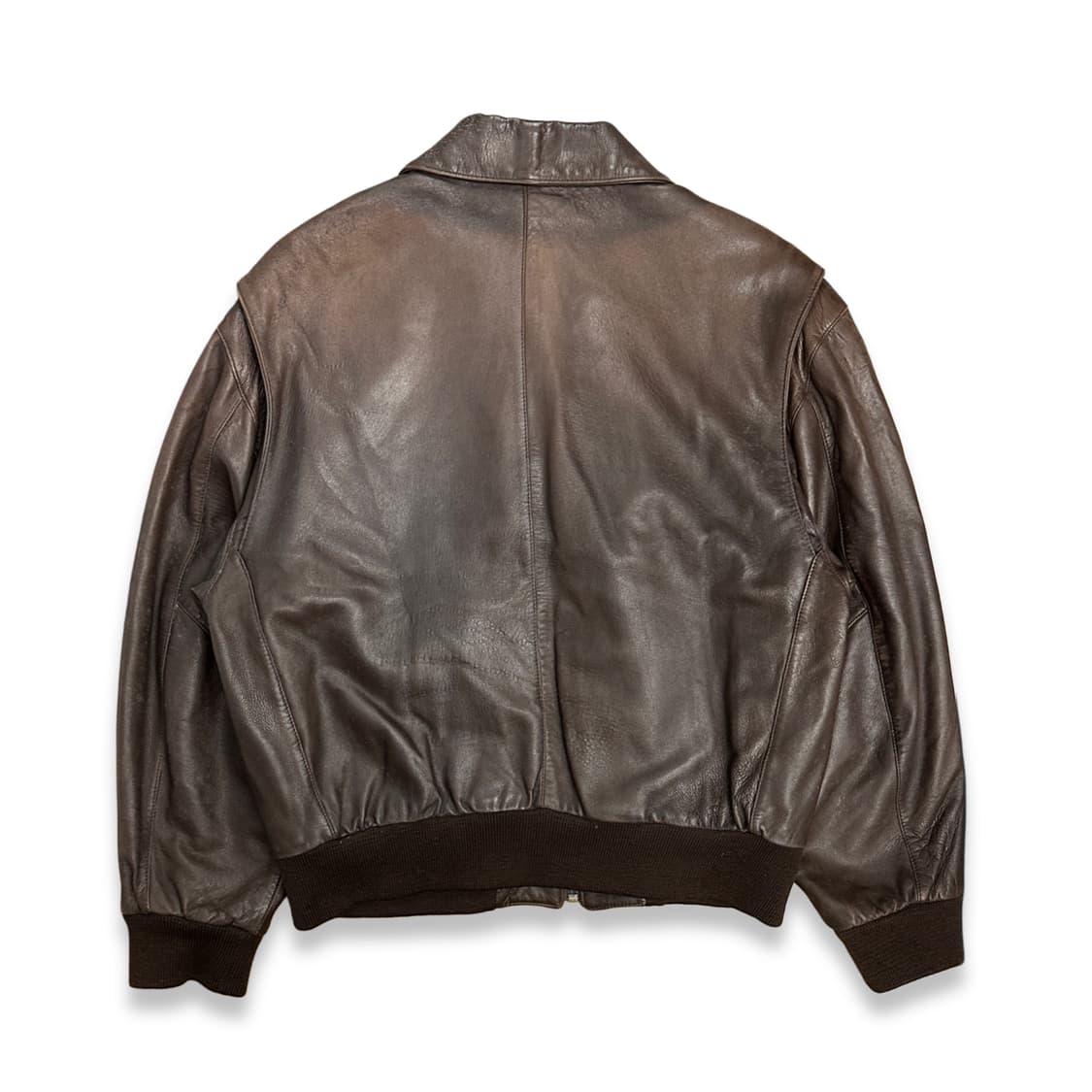 90s HUGO BOSS A-2 레더 자켓 XL 상품이미지2