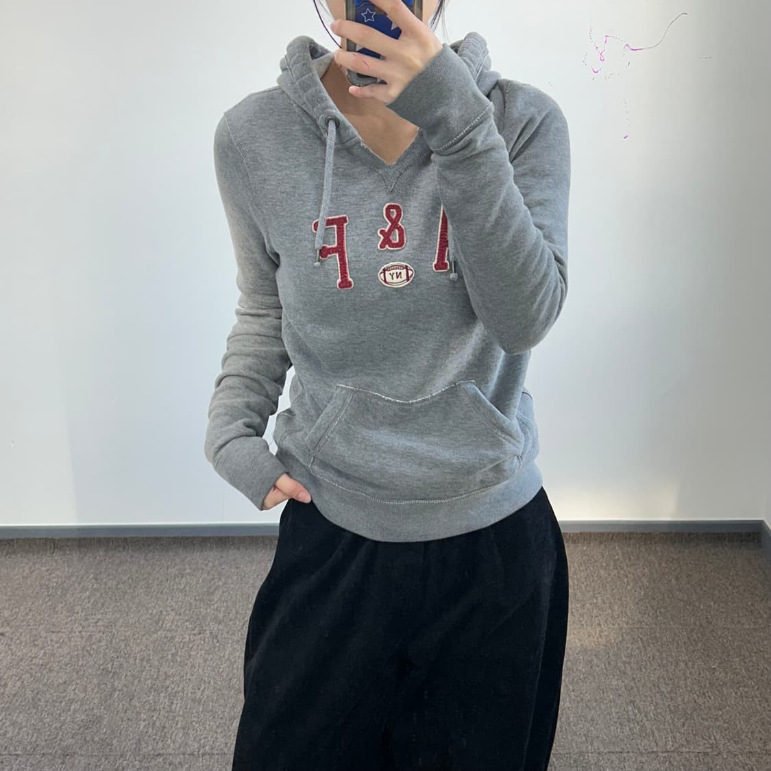 Abercrombie 아베크롬비 A&F 그레이 후드티 상품이미지1