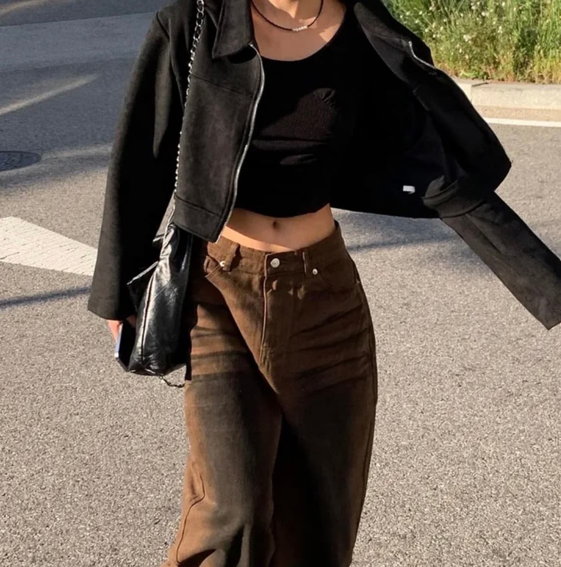 블랙 브라운 워싱팬츠 상품이미지3