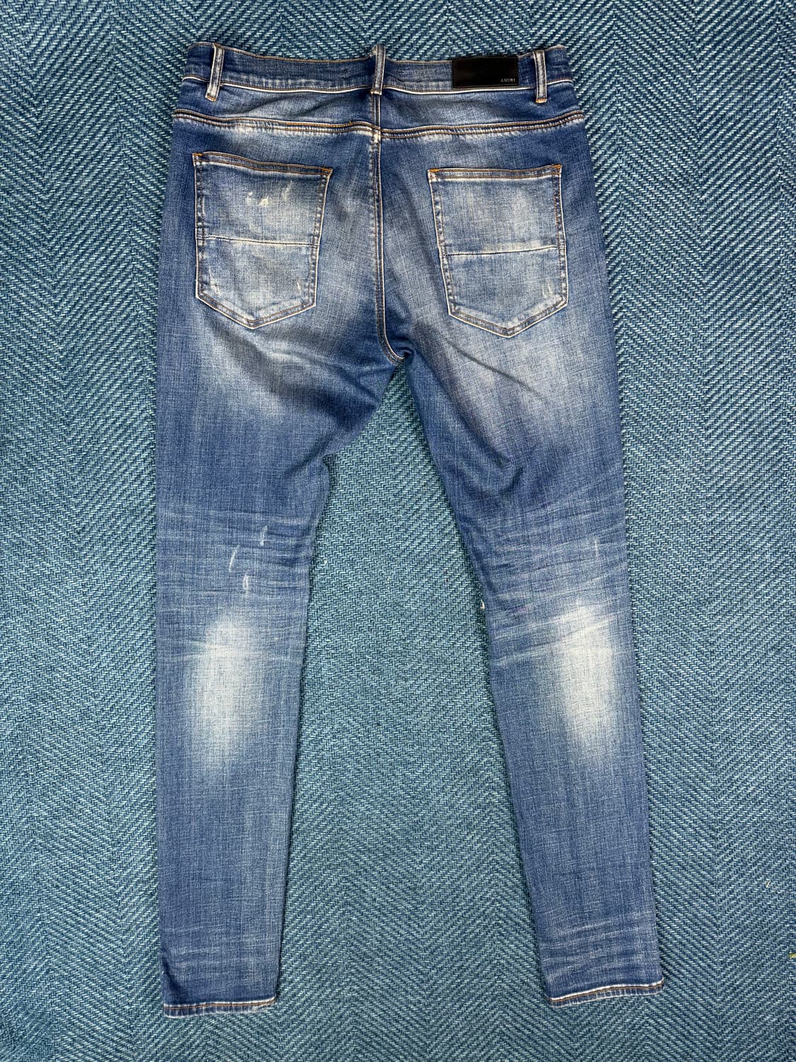 [판매] 아미리(AMIRI) MX1 레더 패치 디스트레스드 진 상품이미지2