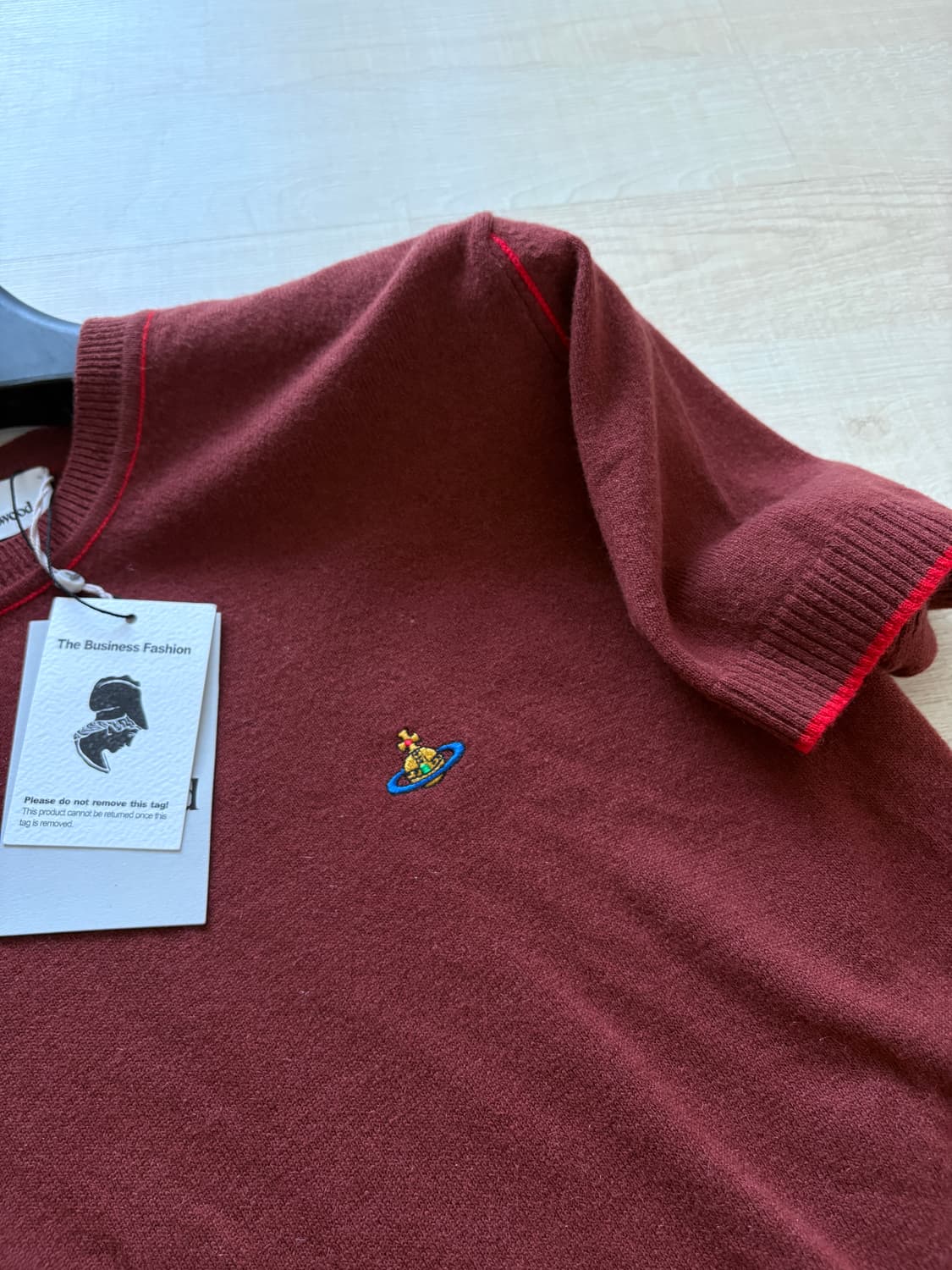 비비안웨스트우드 남성 버건디 니트 새상품 M 상품이미지3