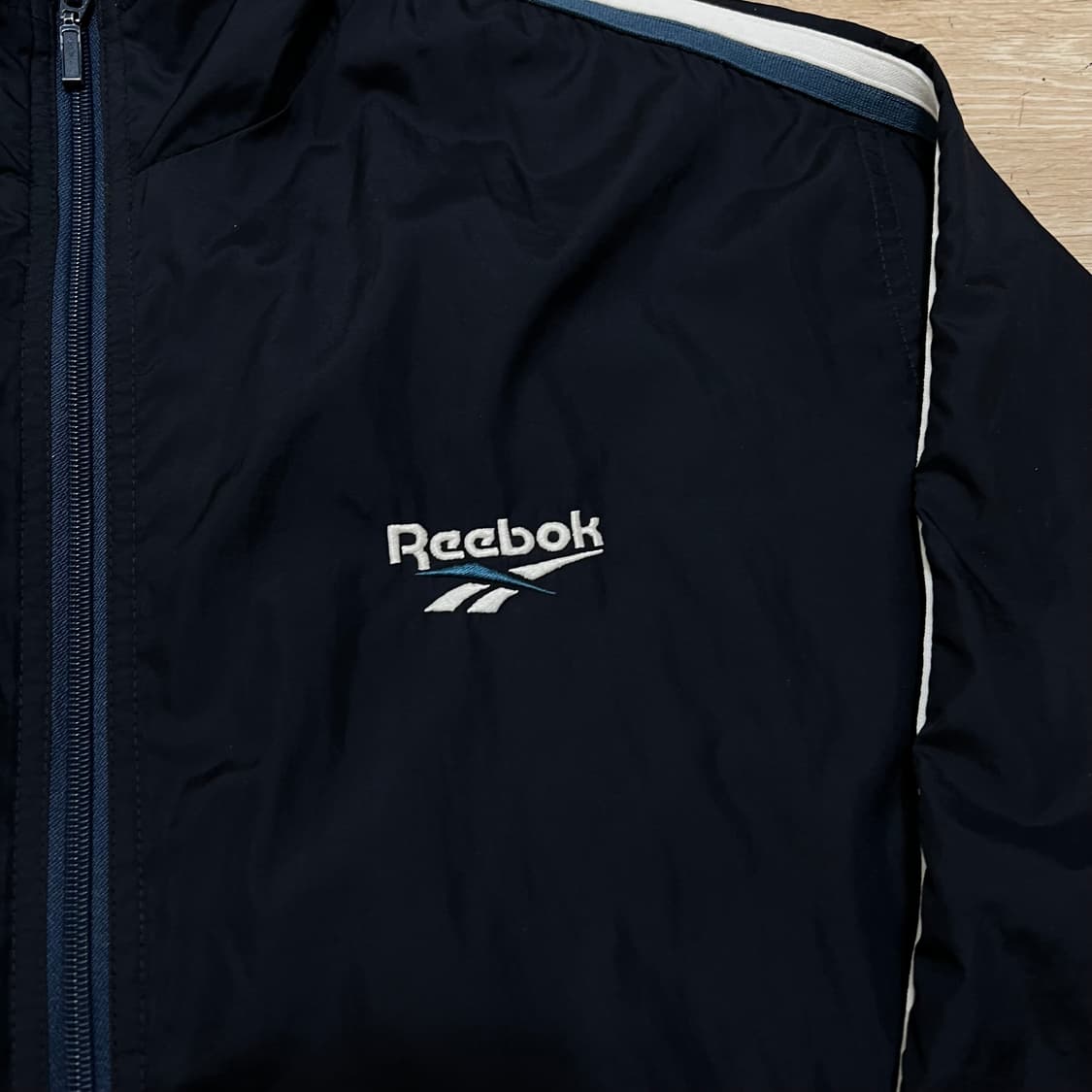 리복 올드스쿨 로고 사이드라인 바람막이 자켓 [네이비] XL/105 상품이미지4