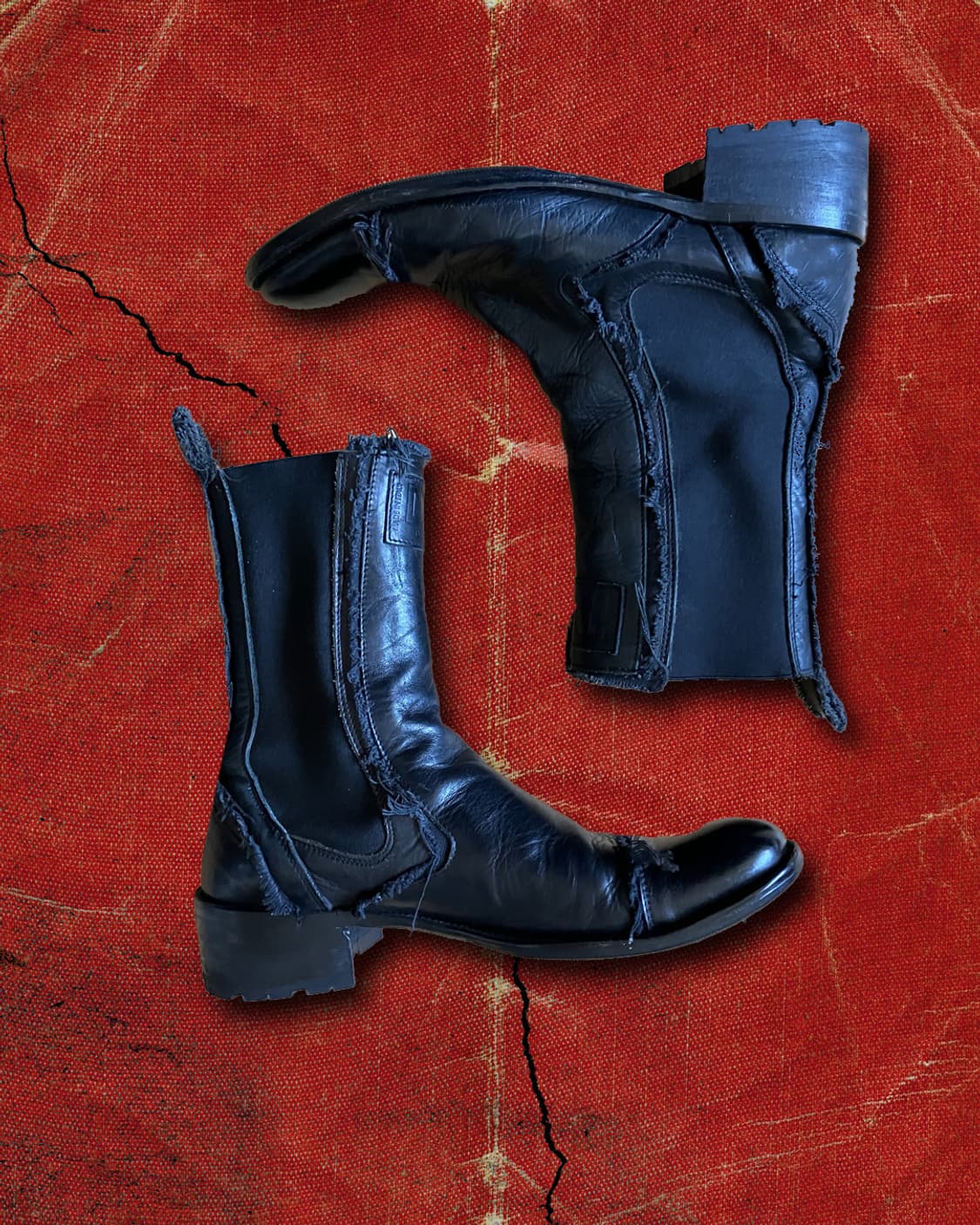 D&G 90s 돌체앤가바나 그런지 데미지 디테일 롱 부츠42 상품이미지1