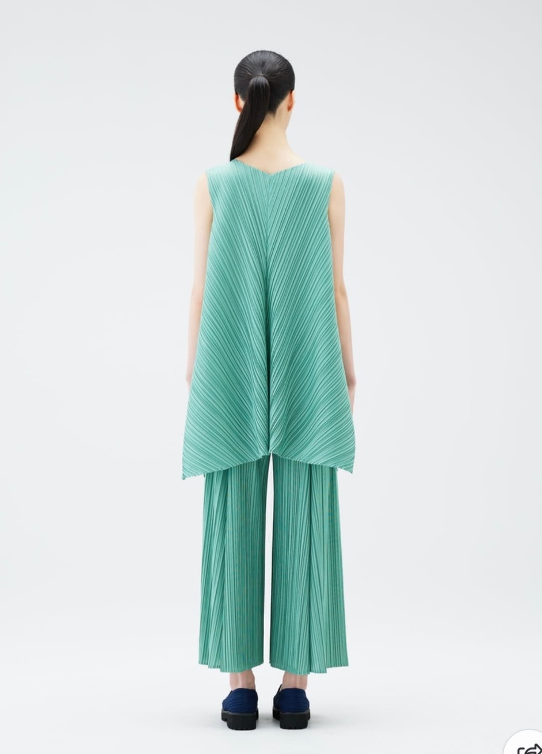 플리츠플리즈 멜로우 플리츠 팬츠 스틸 그린 상품이미지10