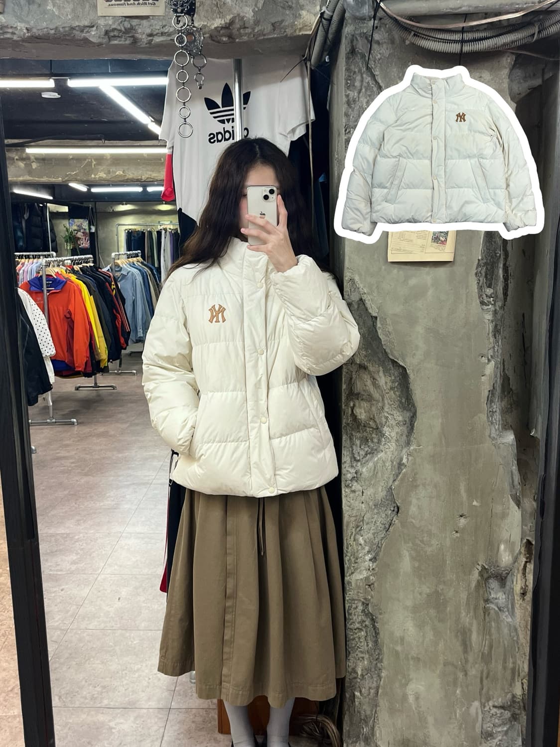 엠엘비 덕다운 패딩 아이보리 S #csz2196 상품이미지1