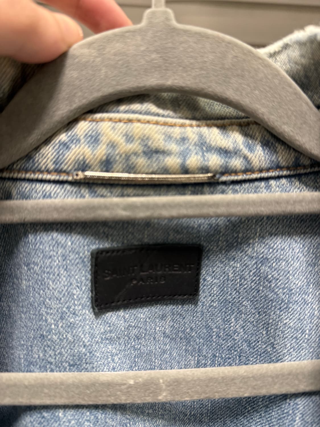 생로랑 디스트로이드 데님자켓 스카이블루 m 상품이미지4