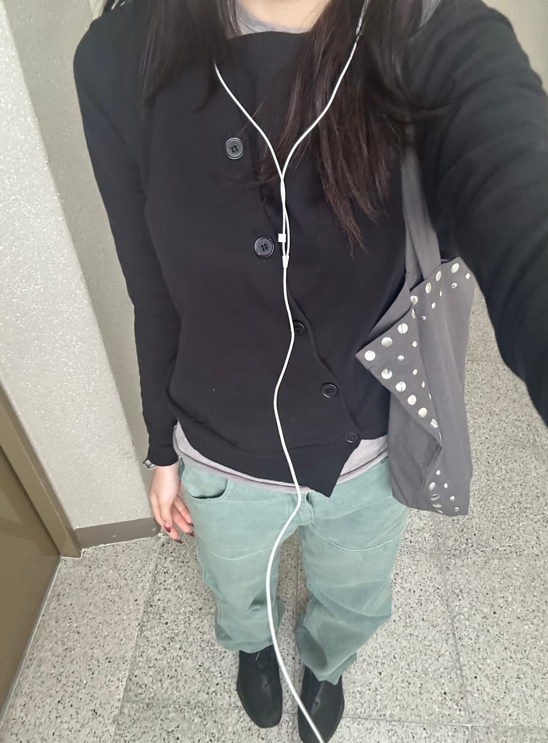 누마레 가디건 블랙 s  상품이미지1