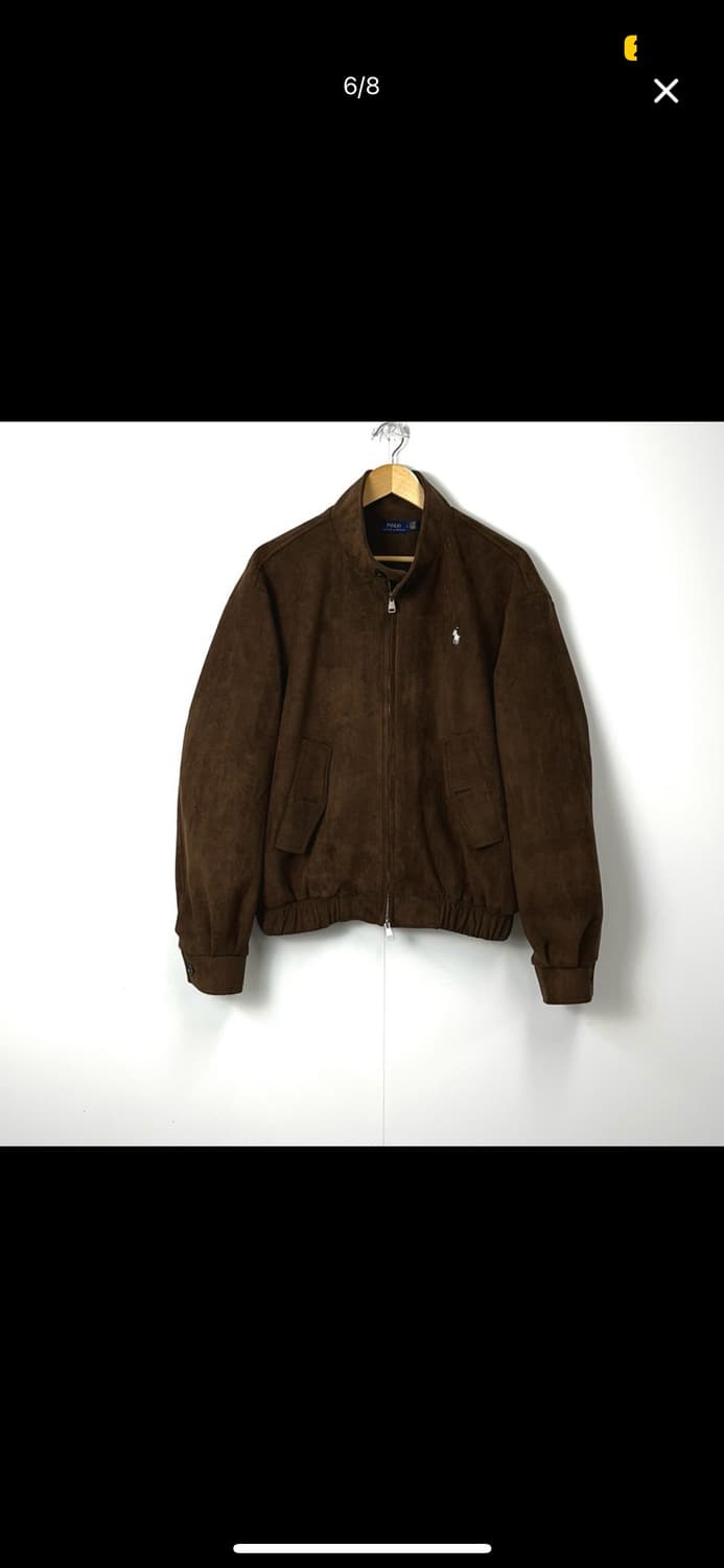 폴로 스웨이드 오버핏 누빔 점퍼 상품이미지1