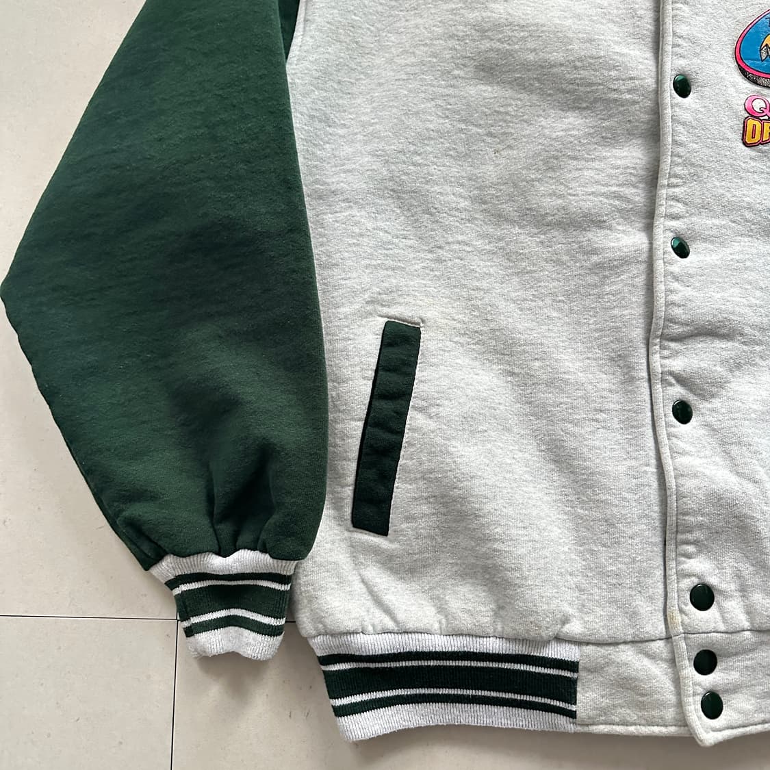 90s 빈티지 후르츠오브더룸 슈퍼코튼 바시티 자켓 MADE IN USA  상품이미지3