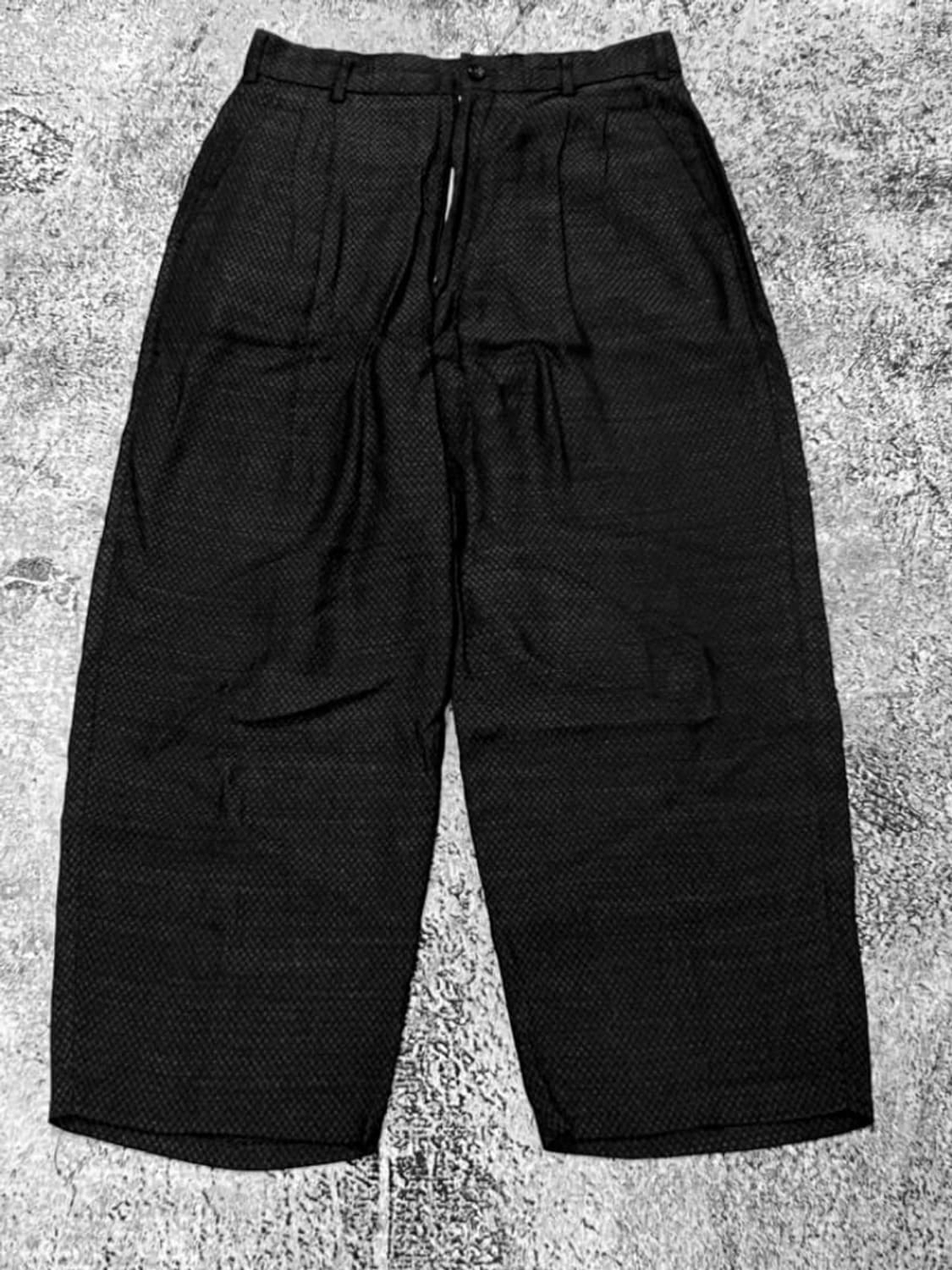 80s 꼼데가르송 옴므 플러스 빈티지 샤도우 체크 와이드 트라우저 상품이미지1