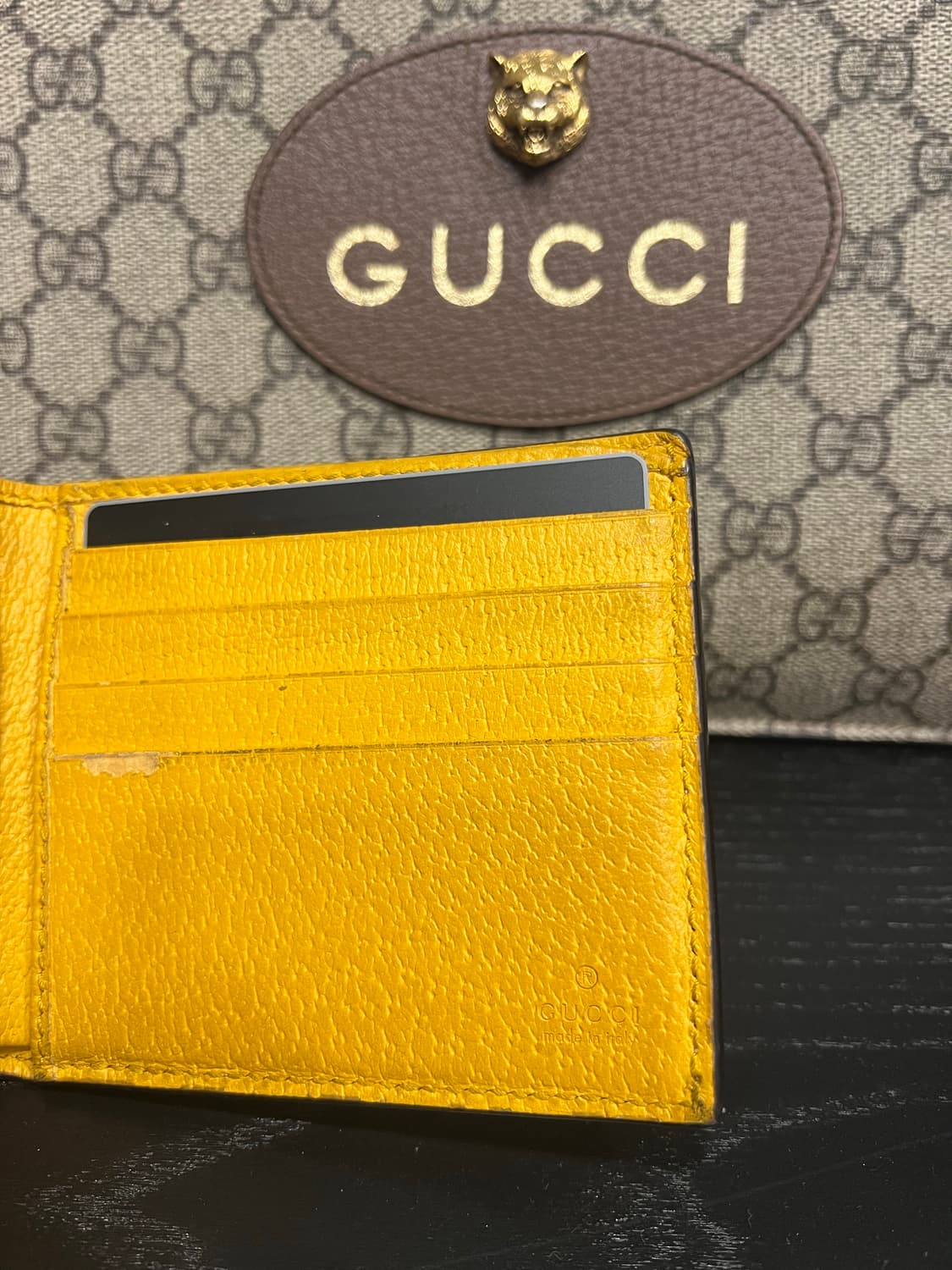 구찌 네오 빈티지 GG 수프림 클러치 및 지갑 세트 상품이미지2