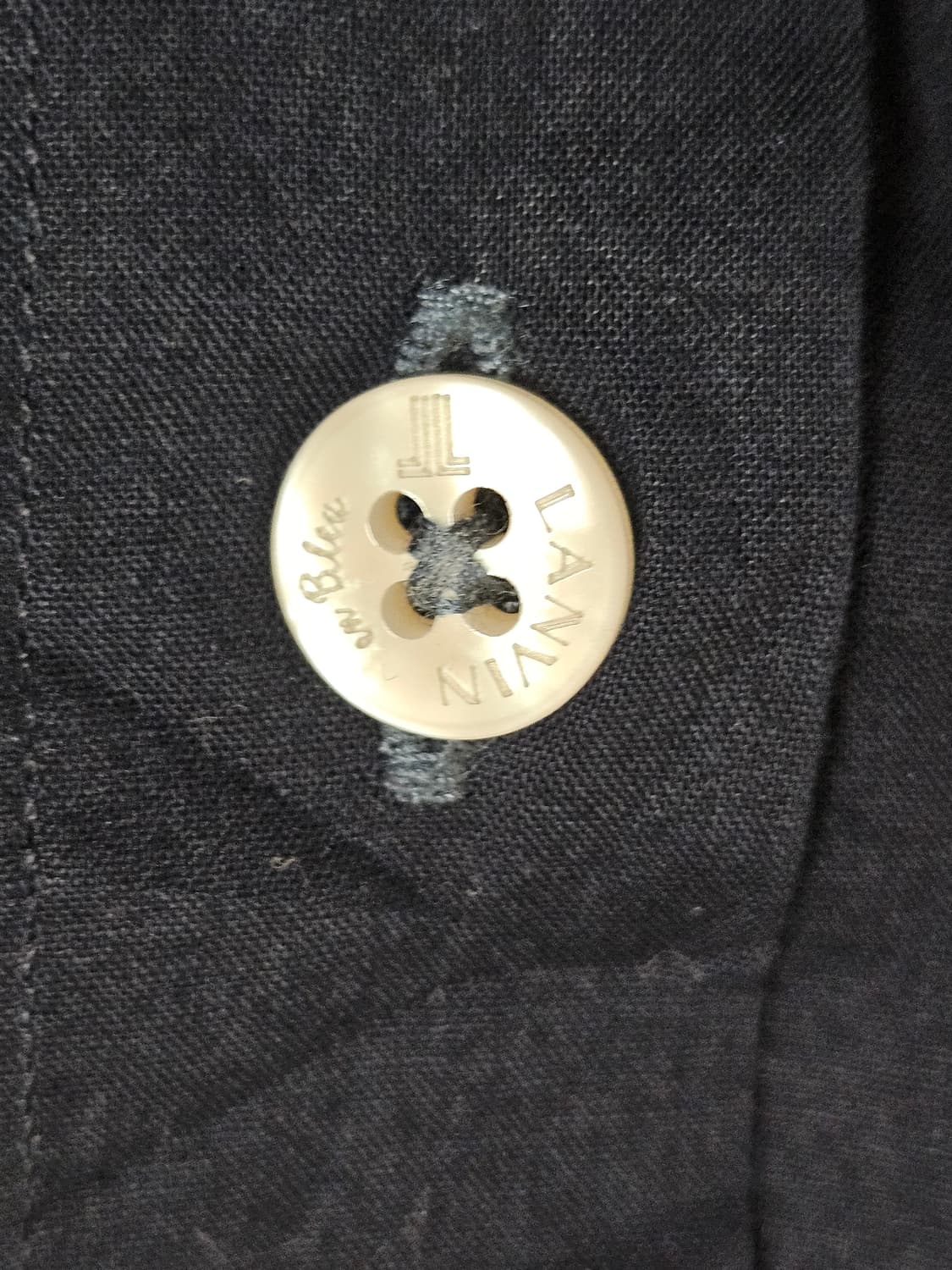 LANVIN en Bleu 네이비 칠부 셔츠 48 상품이미지5