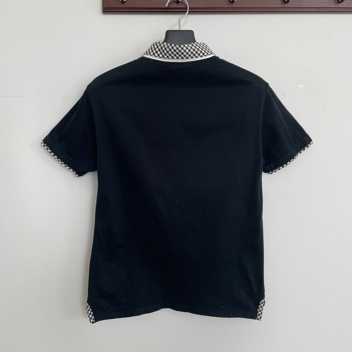 버버리 카라 체크 블랙 PK 반팔 티셔츠 상품이미지2