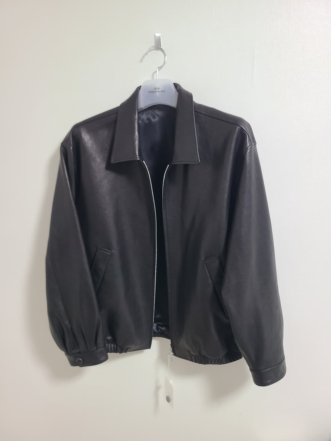 SEW 레더 블루종 자켓 상품이미지1