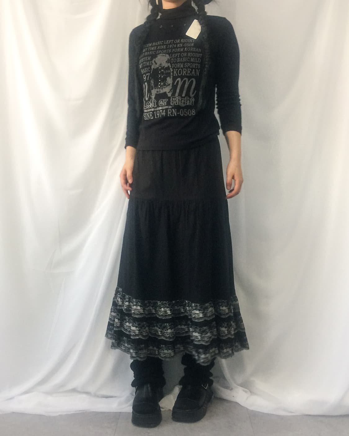High neck eyelet point printing sleeve 상품이미지7