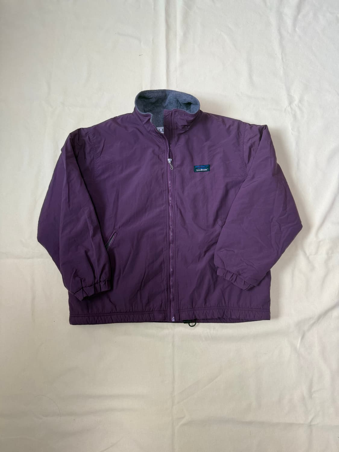 엘엘빈 웜업 플리스 집업 자켓 딥퍼플 90s 상품이미지1