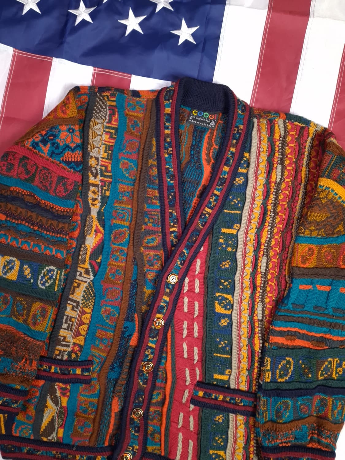 새제품급 오리지날 쿠지 COOGI 케이블 가디건 상품이미지2