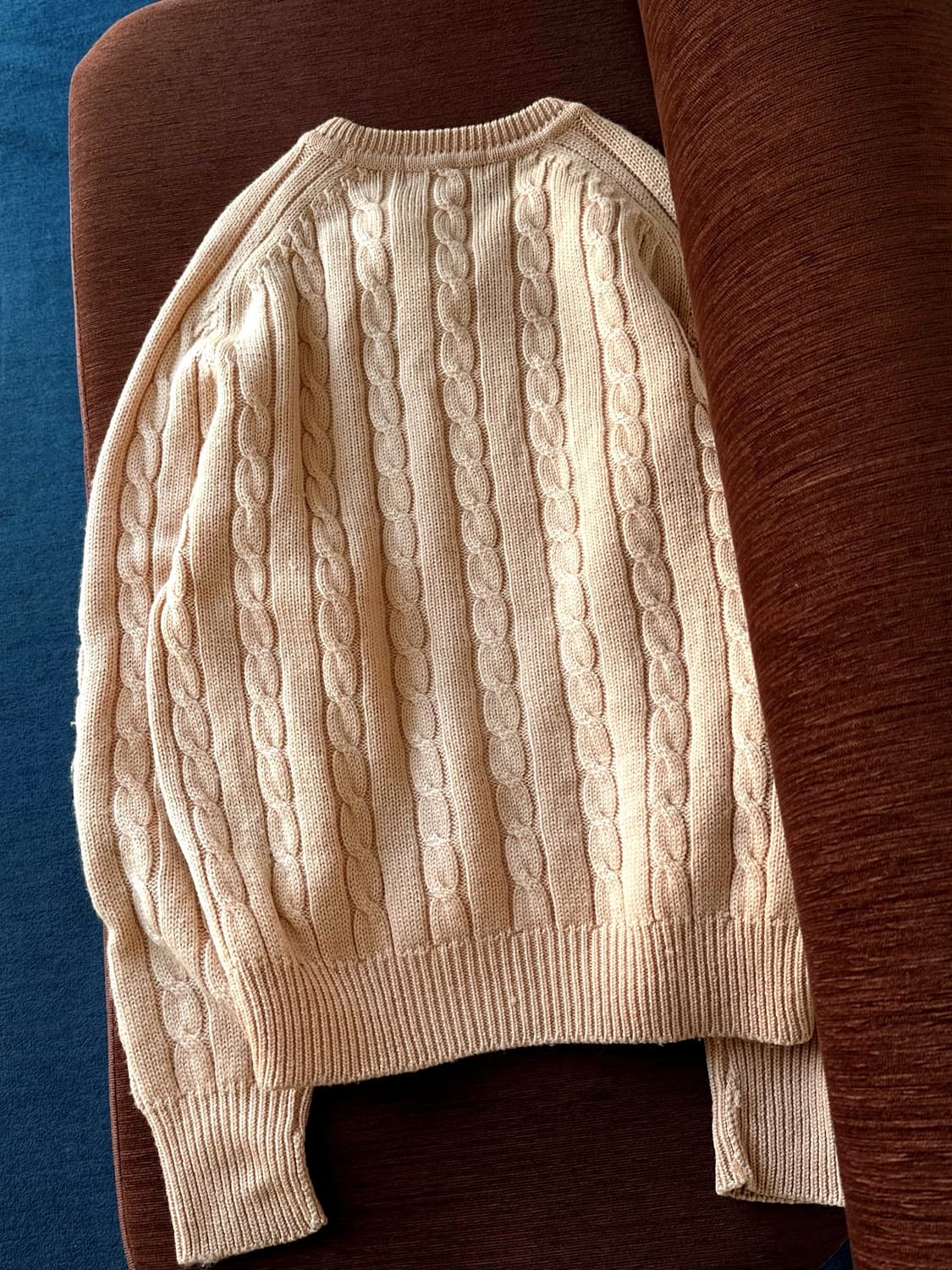 Hand-framed heavy wool cable knit P/O 상품이미지5