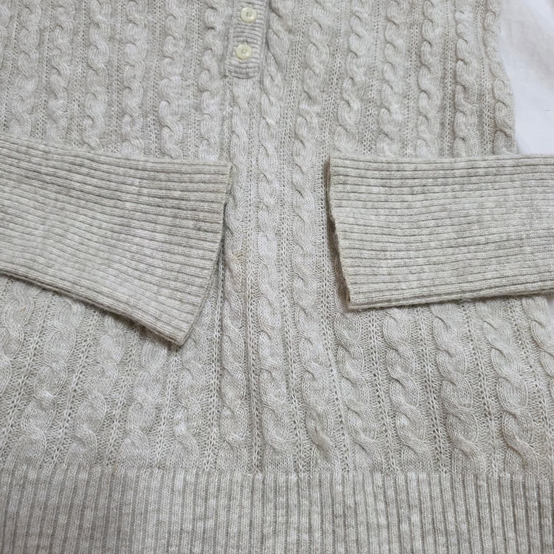 아베크롬비 핀터레스트 오트밀 브이넥 유넥 딱붙 니트 y2k 상품이미지5