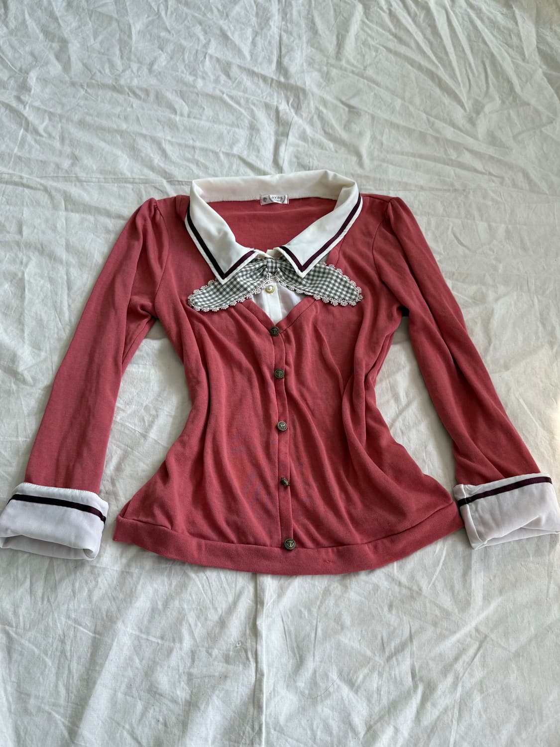 엑시즈팜 러블리 프레피 블라우스 상품이미지1