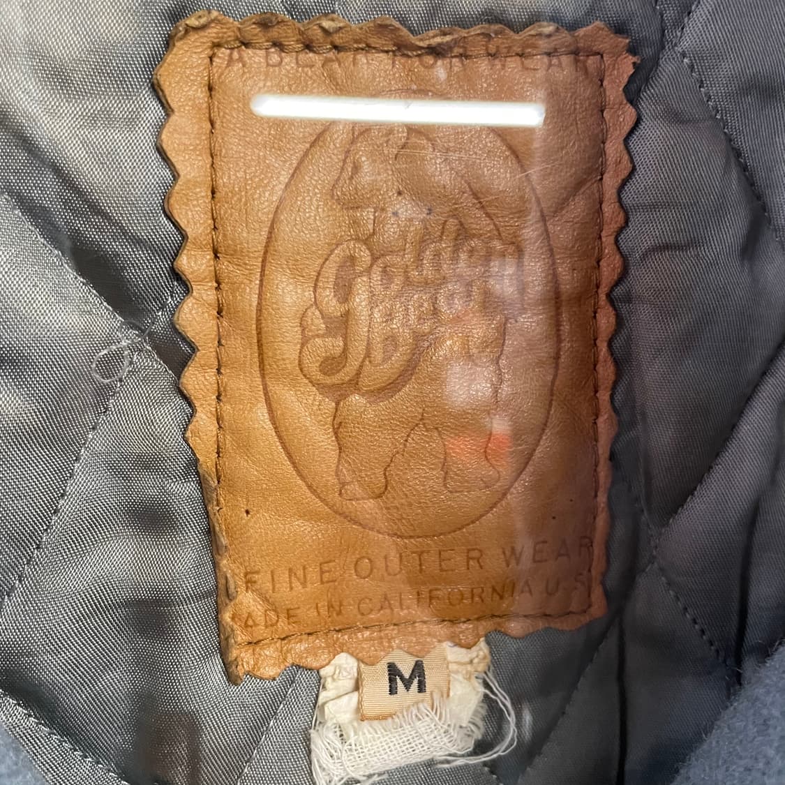 골든베어 가죽 바시티자켓 상품이미지10