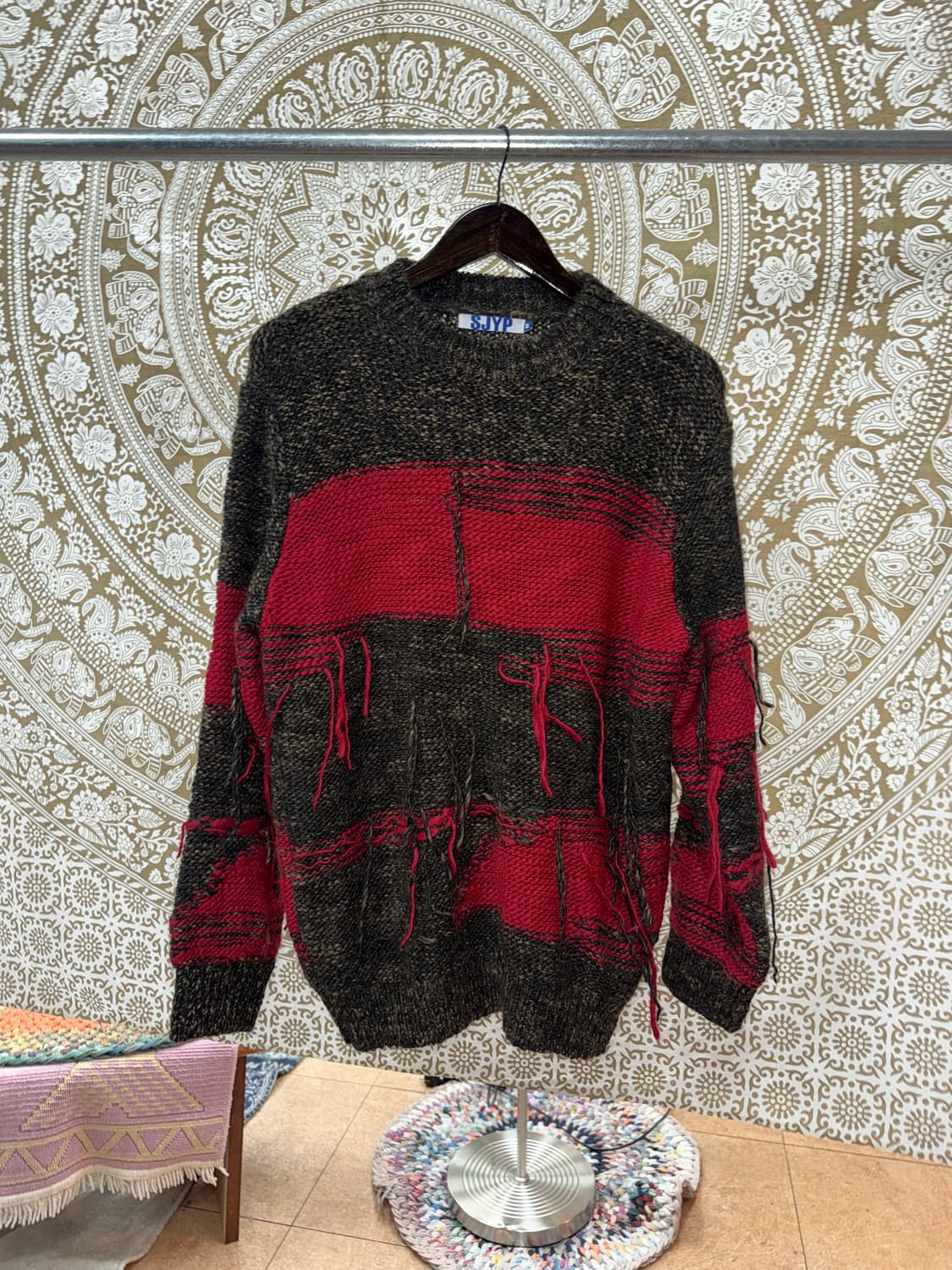 SJYP 투톤 배색 니트 상품이미지3