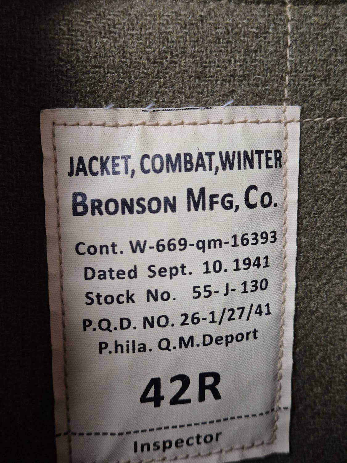 브론슨 퓨리 복각 1세대 탱커자켓 XL 베이지 상품이미지3