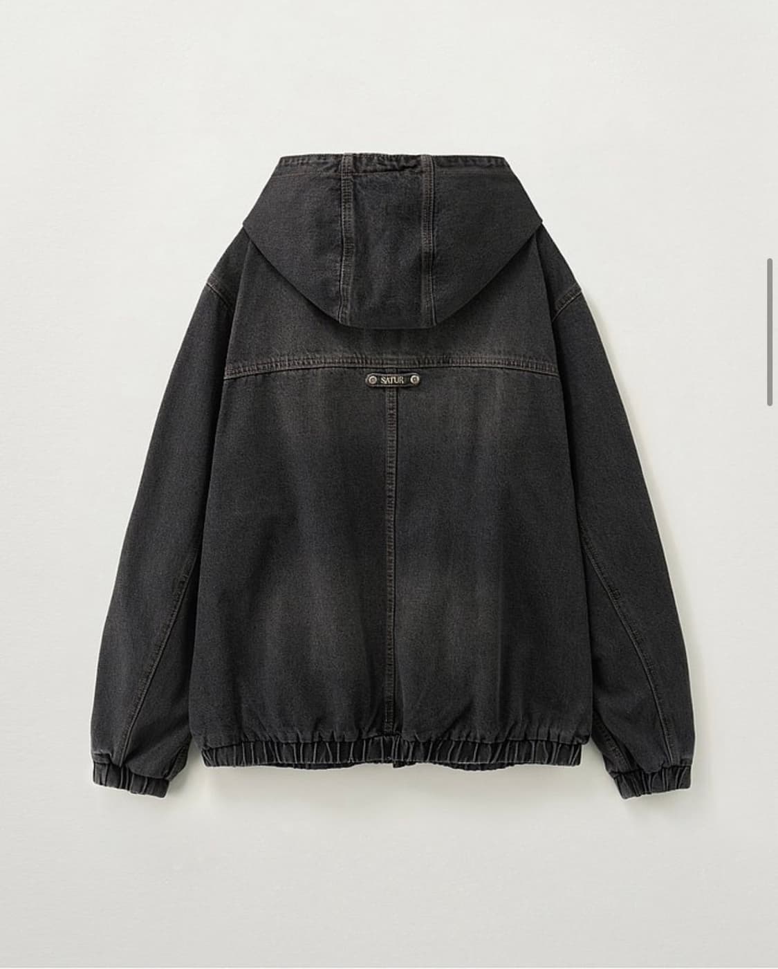 SATUR 테오 데님 블루종 후드 자켓 차콜  xxl 새상품 상품이미지2