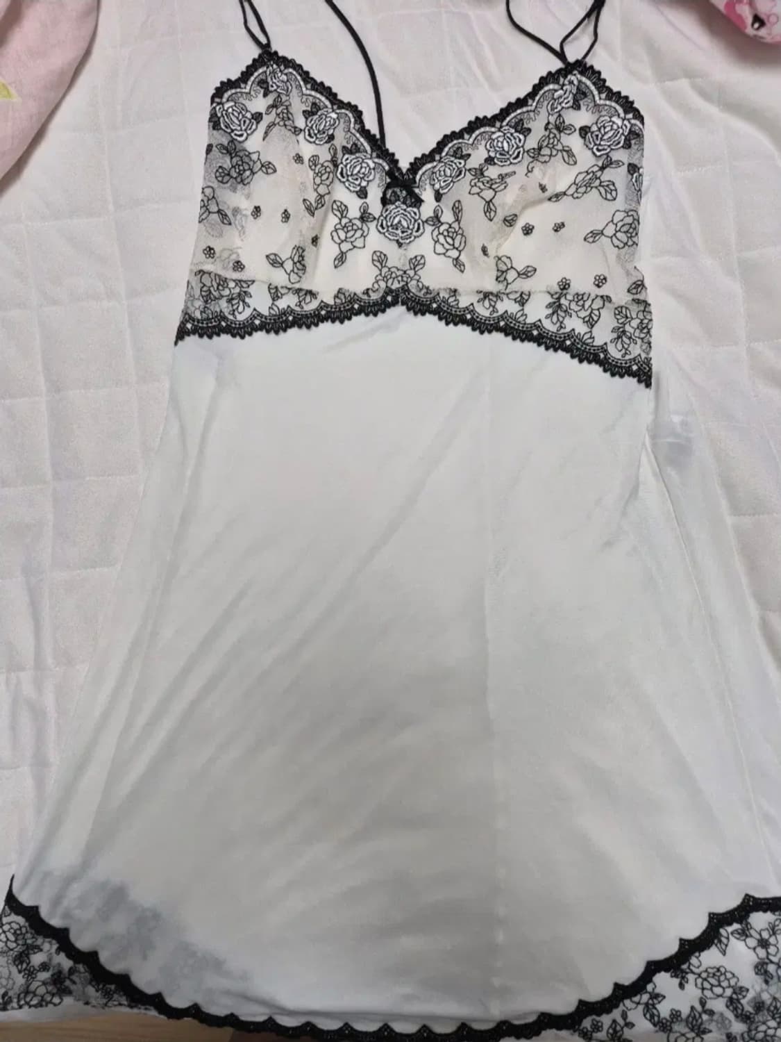 화이트 시스루 슬립 상품이미지1