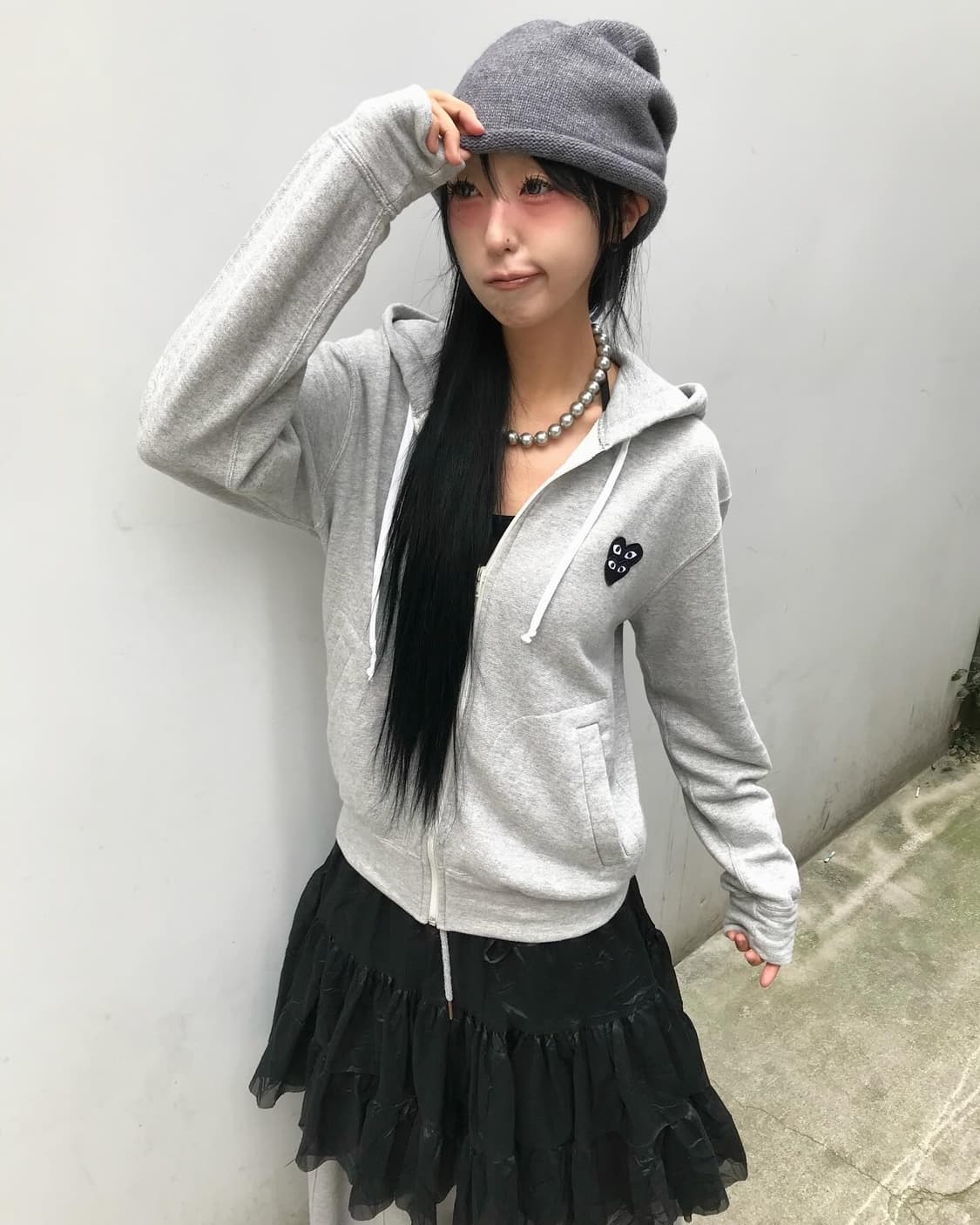 Comme Des Garcons Double Heart 후드집업 상품이미지1