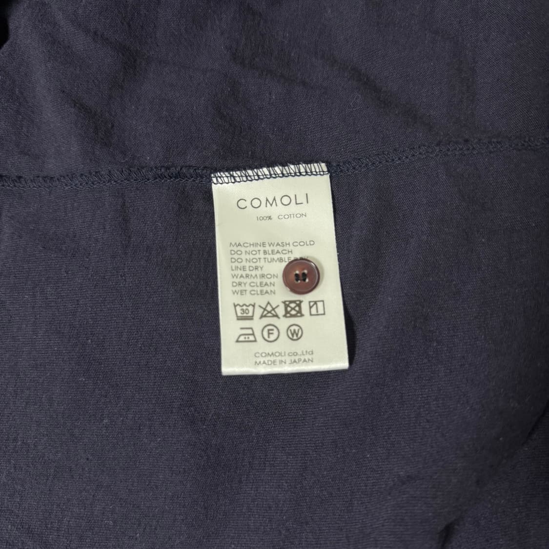 [2]코모리 23SS 네이비 코튼 저지 셔츠 상품이미지10