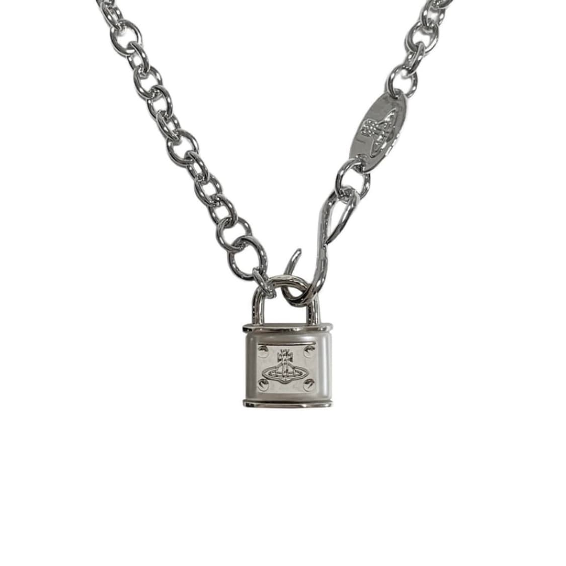 비비안 웨스트우드 아카이브 화이트 진주펄 orb 팬던트 목걸이 상품이미지4