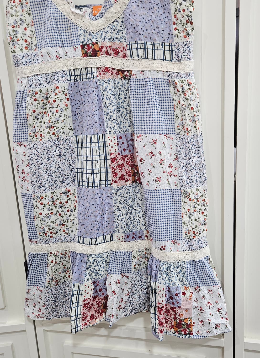 패치워크 플라워 나시 원피스 상품이미지4