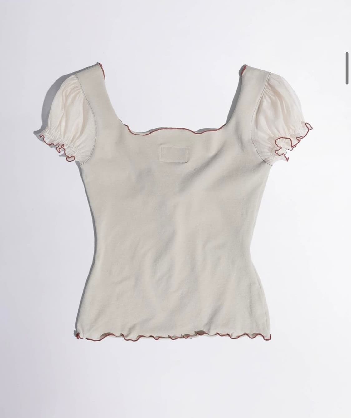 (새상품) 스컬프터 Puff Sleeve Top cream 상품이미지2