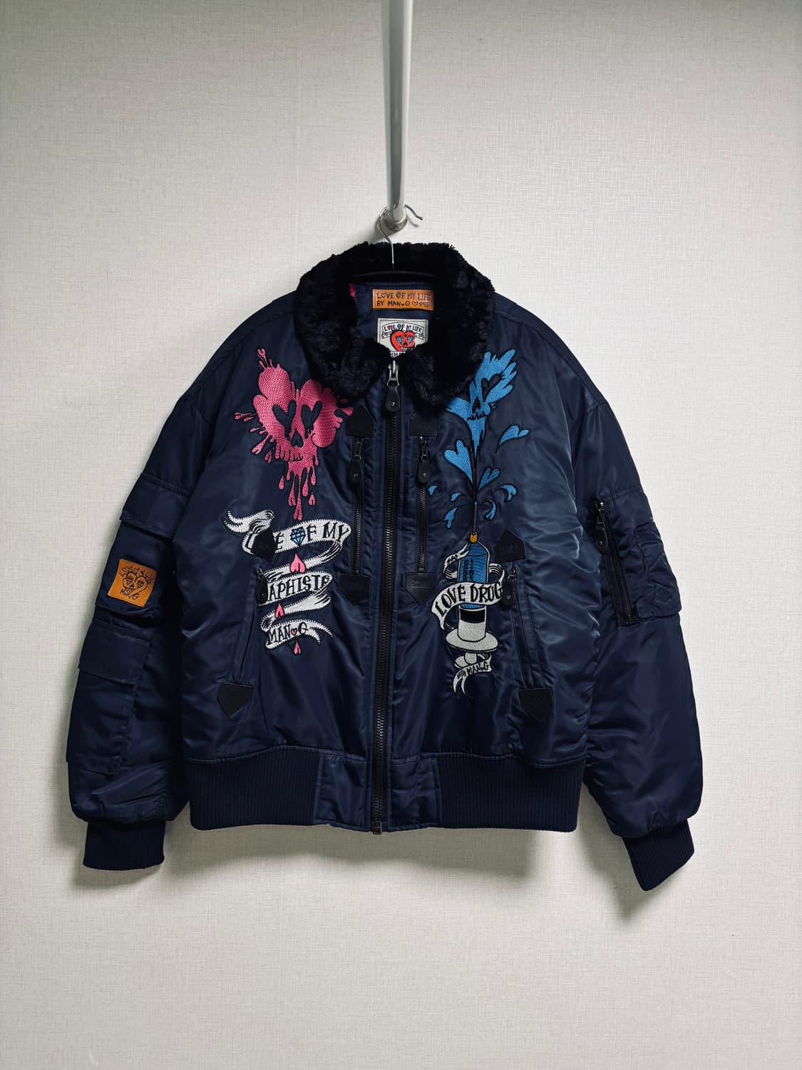 GRAPHISTE MAN.G 러브 오브 마이 라이프 MA-1 자켓 상품이미지1