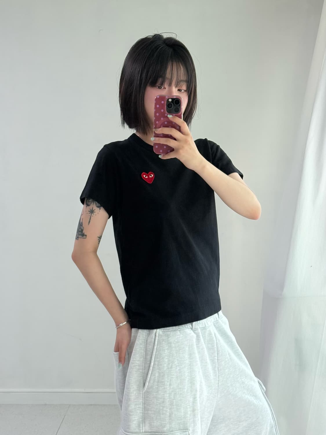 꼼데가르송 하트 와펜 반팔 상품이미지3